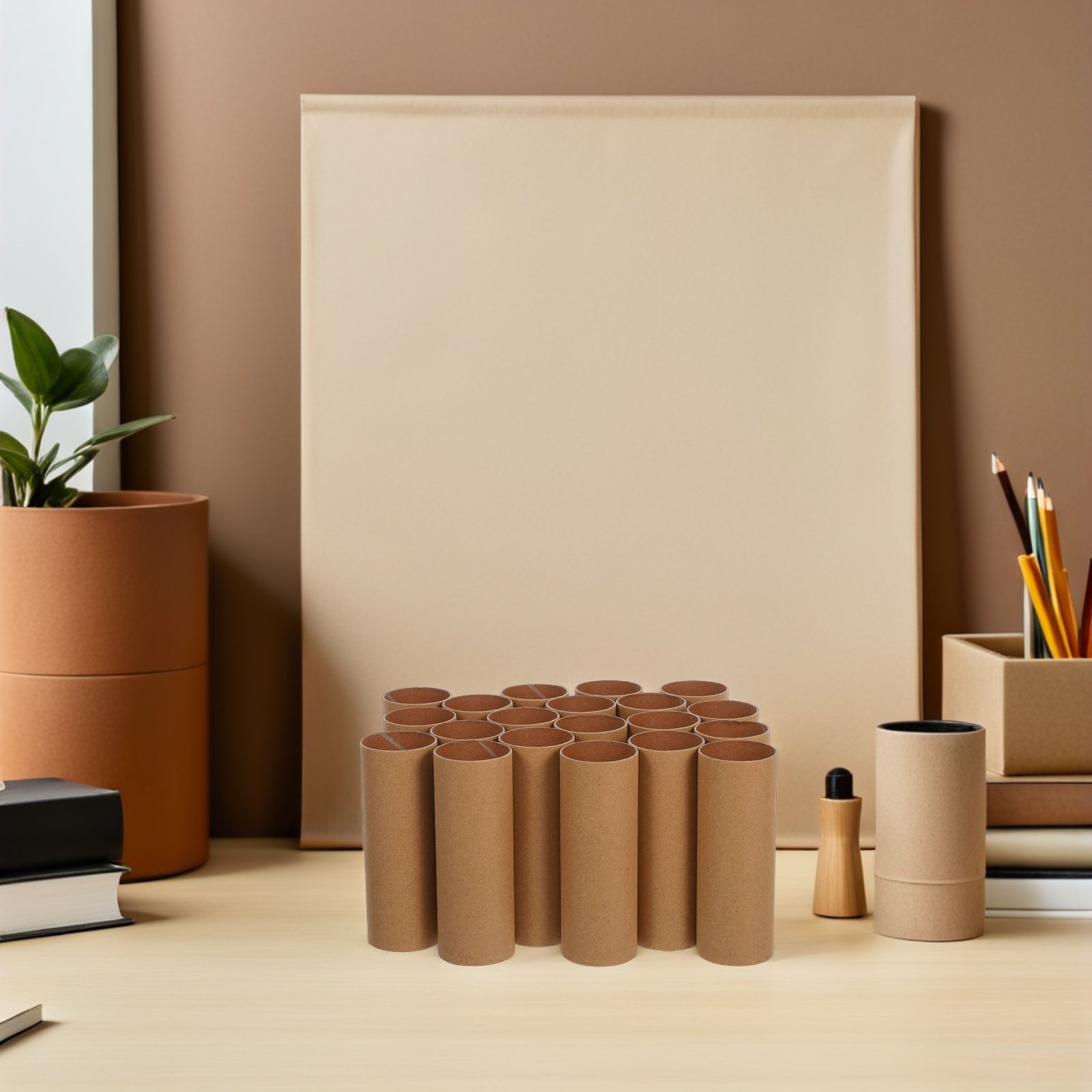 Art Craft Cardboard - 30 Stück Bastel-Kartonrohre, runde Papierzylinder, 4,32