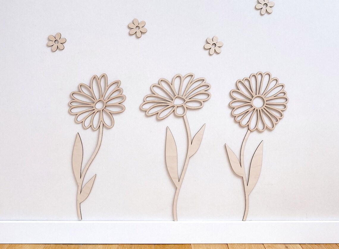 Holzblumen-Wanddekoration, Wil – Art And Craft For Nursery Bewertung und Preis
